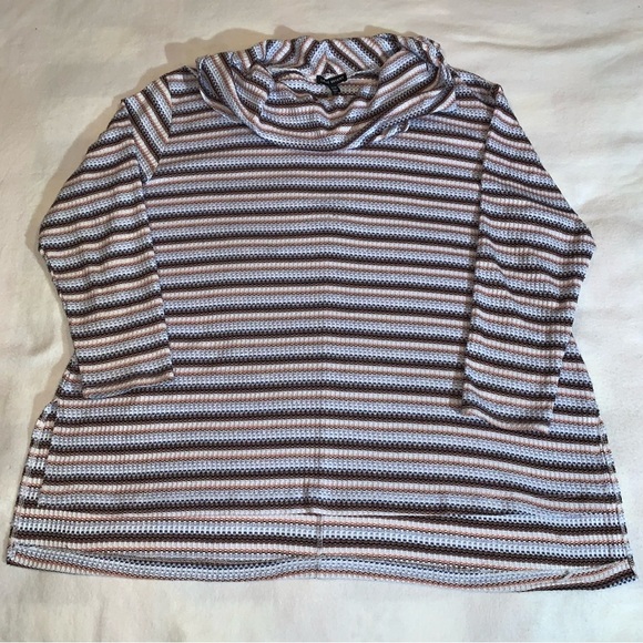Lane Bryant Striped Tunic Long Sleeve Cowl Neck Hacci Tunic Sz 18/20 - Picture 1 of 6